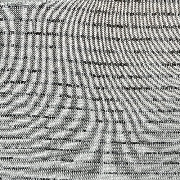 Cupio Open Front Cardigan Sweater Gray Cream Stripe Long Sleeve Size L Large - Picture 5 of 6